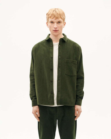 SOBRECAMISA BOTTLE GREEN CORDUROY THEO